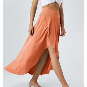 Halara Breezeful  2 High Waisted High Low Ruffle 2-in-1 Flowy Quick Dry Casual